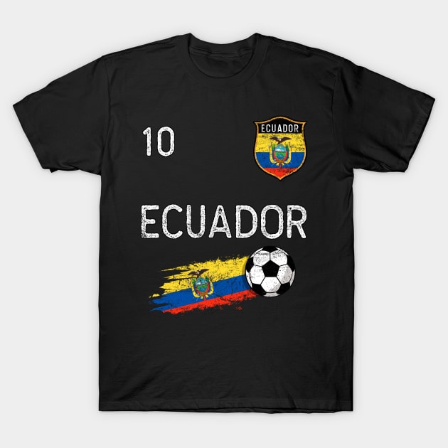 Ecuador Soccer Fan Jersey Ecuadorian Flag Football Lover T-Shirt by TeeBlade